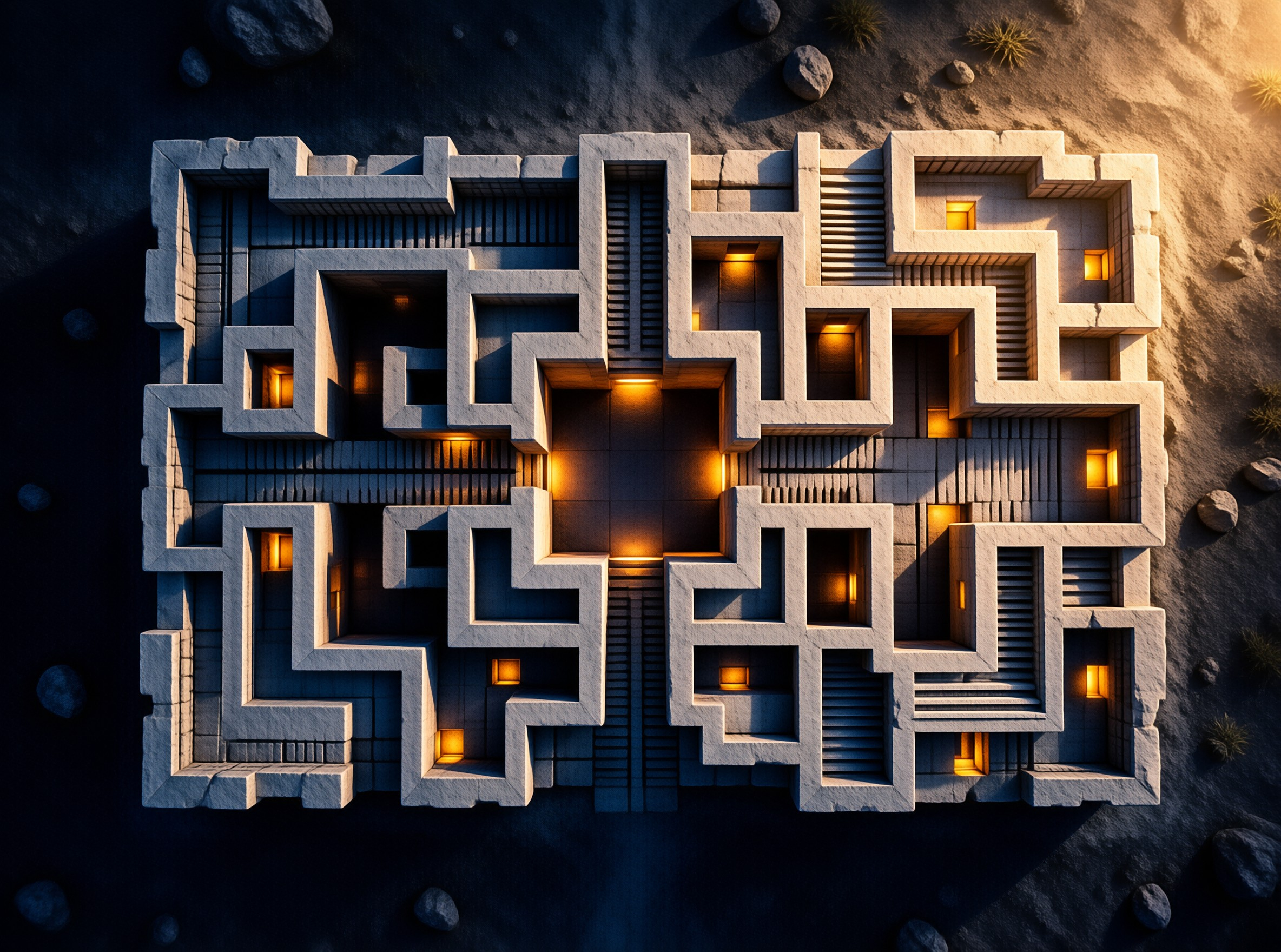 Illuminated Stone Maze