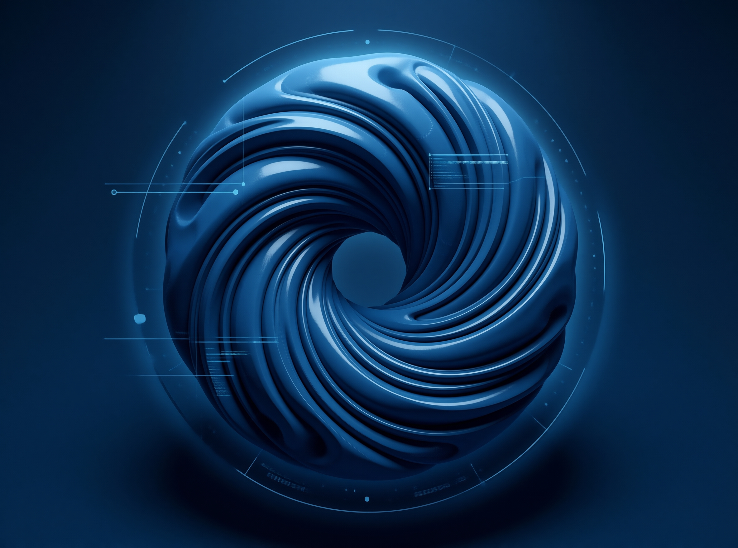 Futuristic Blue Torus
