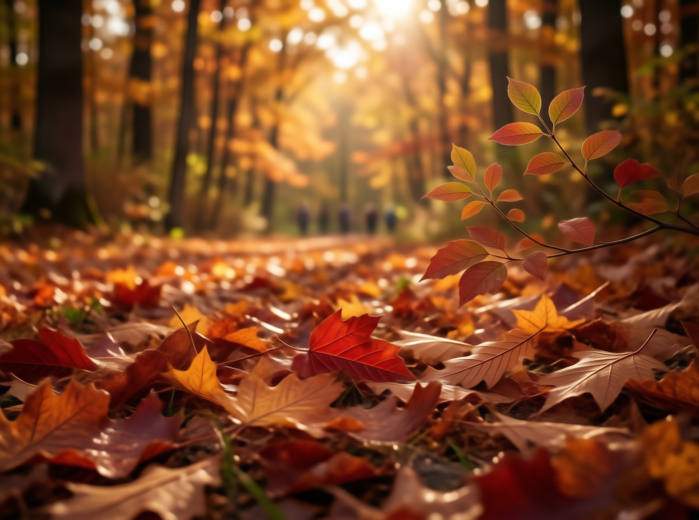 Golden Autumn Forest Light