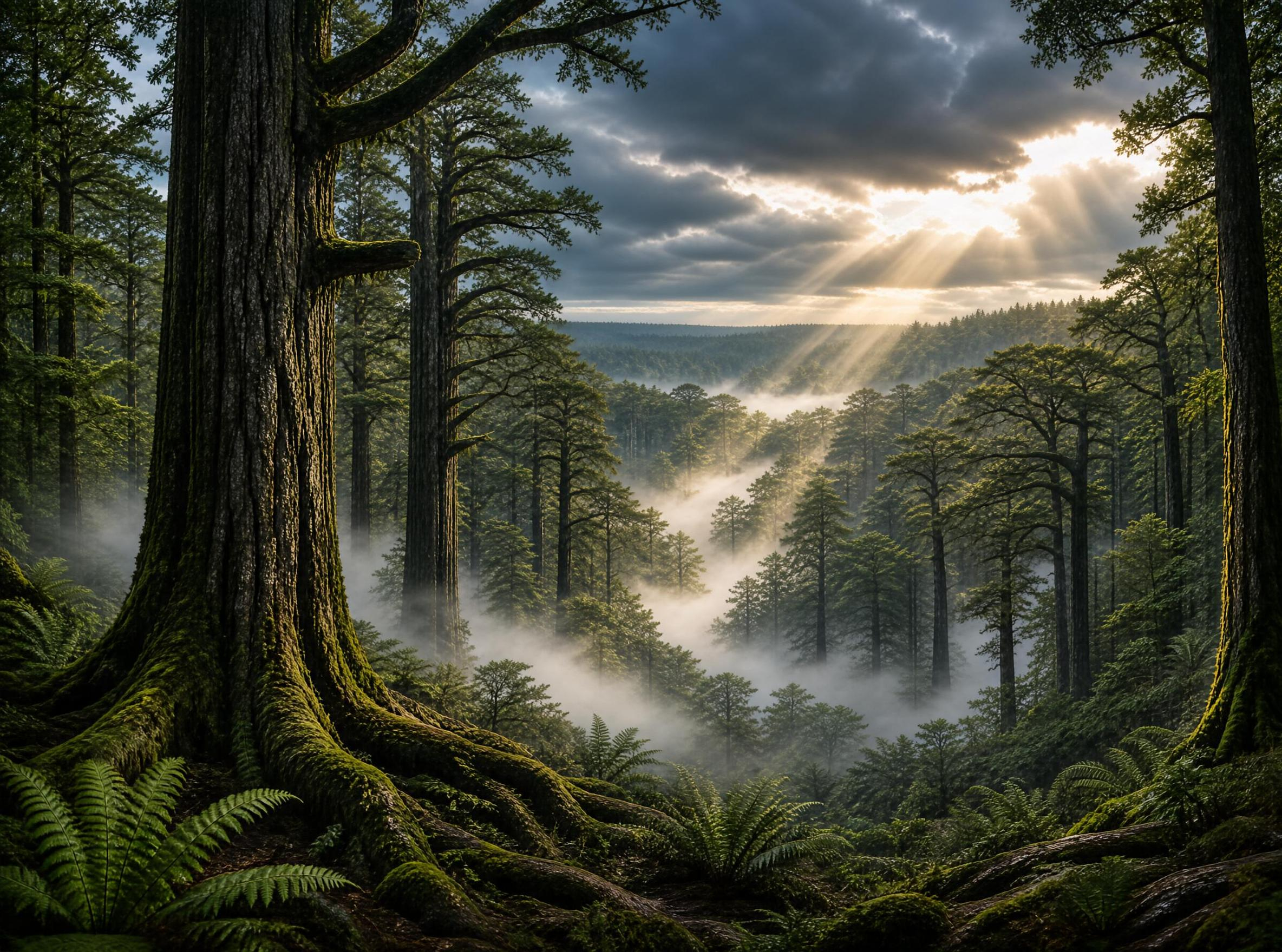 Misty Forest Sunrise