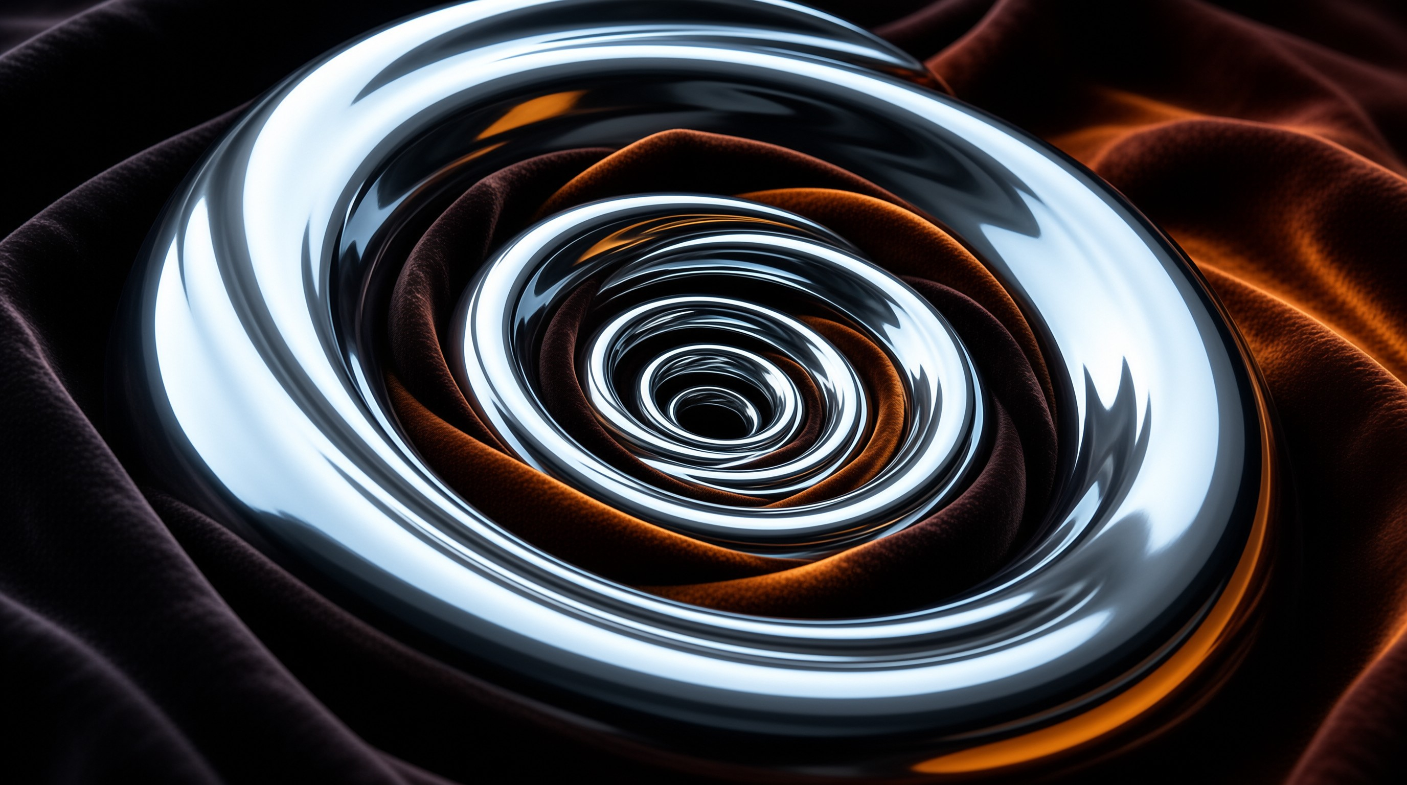 Abstract Metallic Spiral