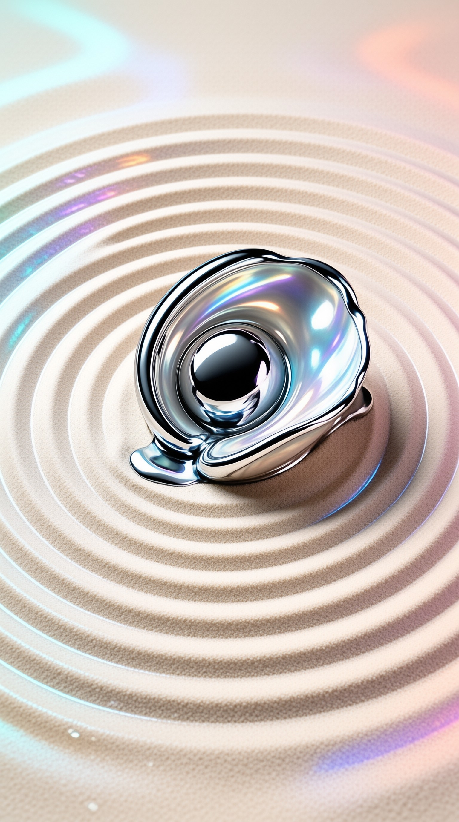 Glossy Liquid Metal Object