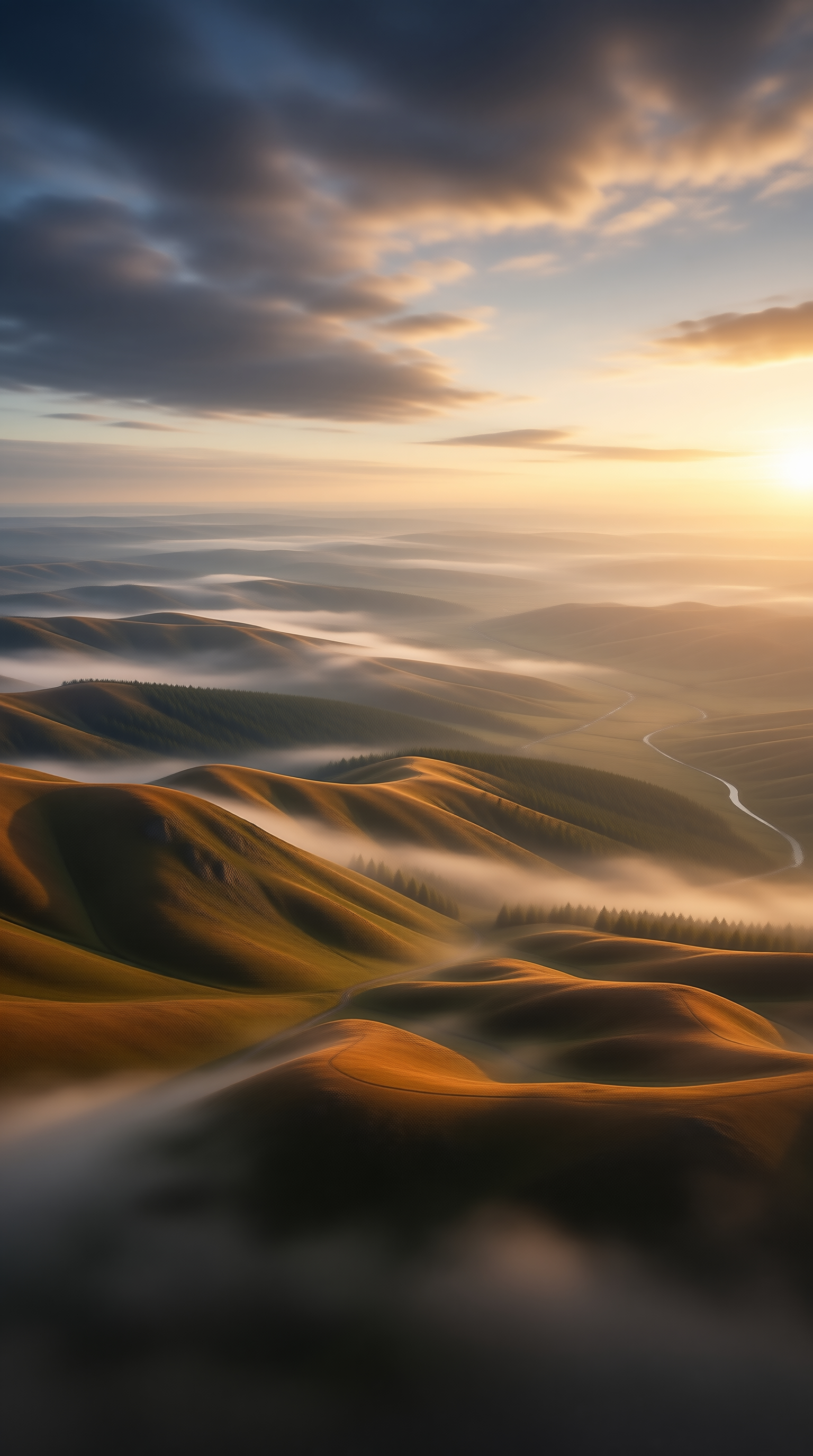 Rolling Hills at Dawn