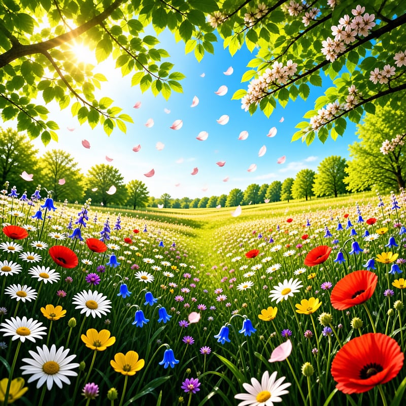 Vibrant Spring Meadow