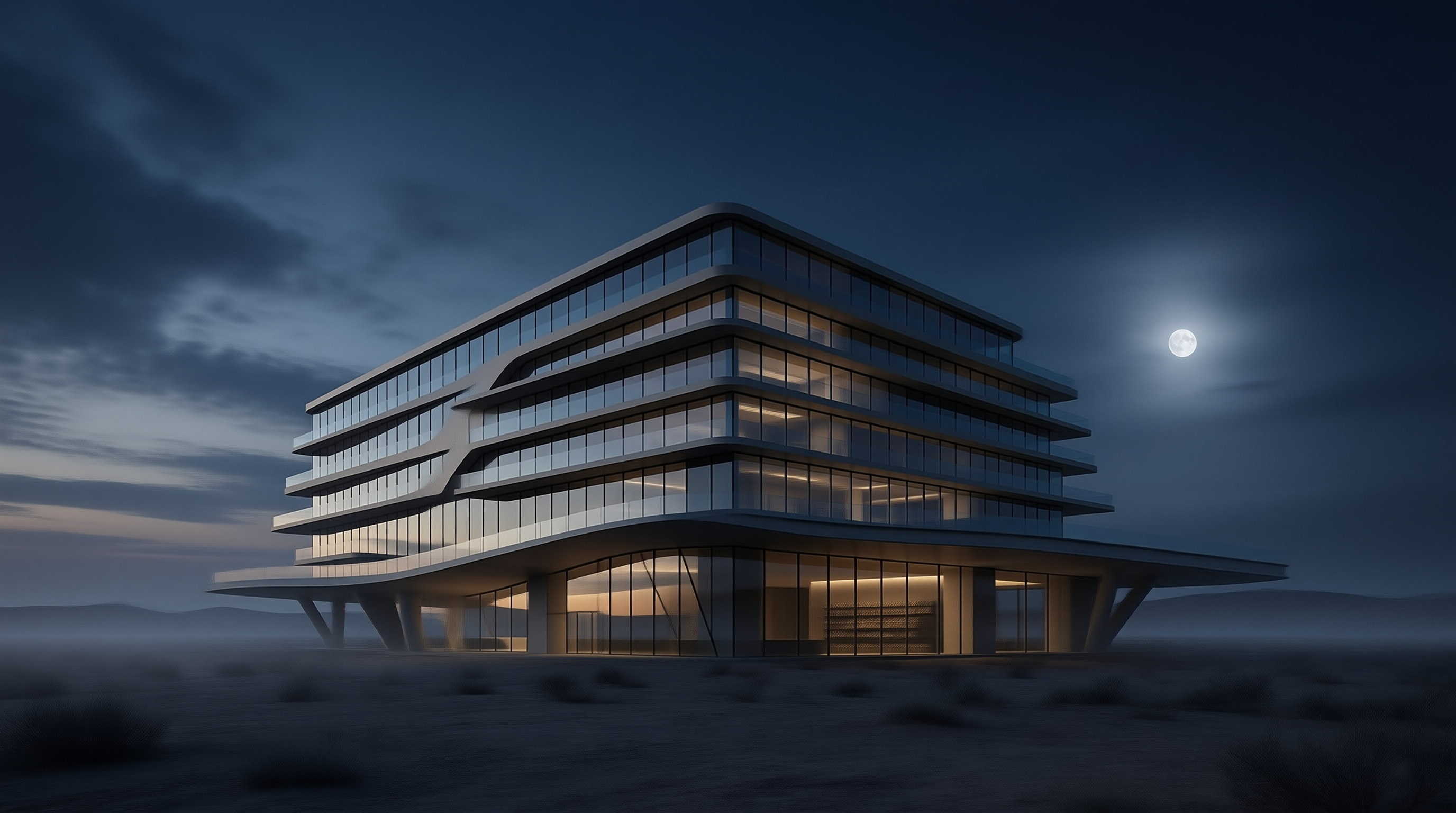 Modern Architecture at Night