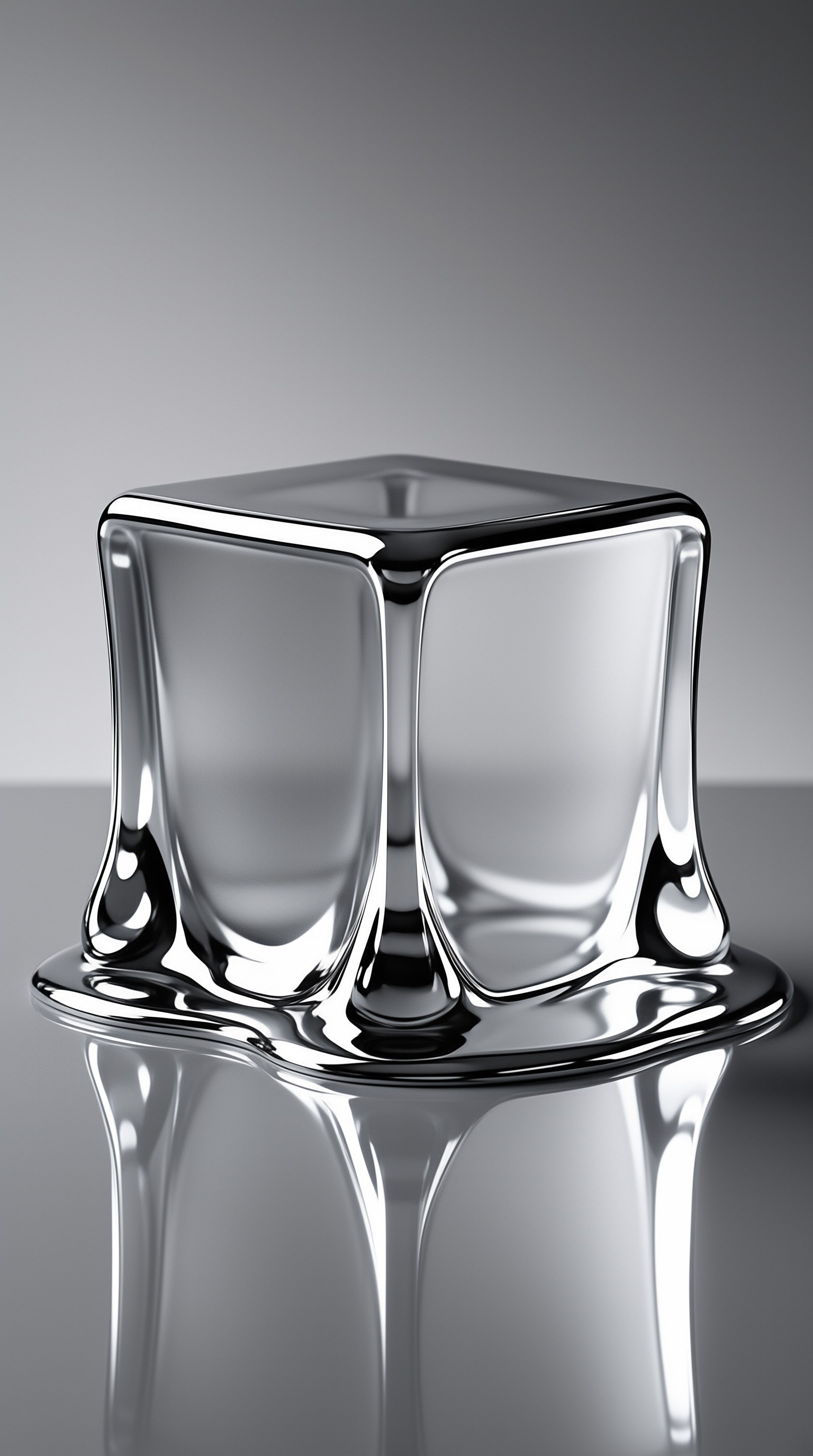 Melting Chrome Cube