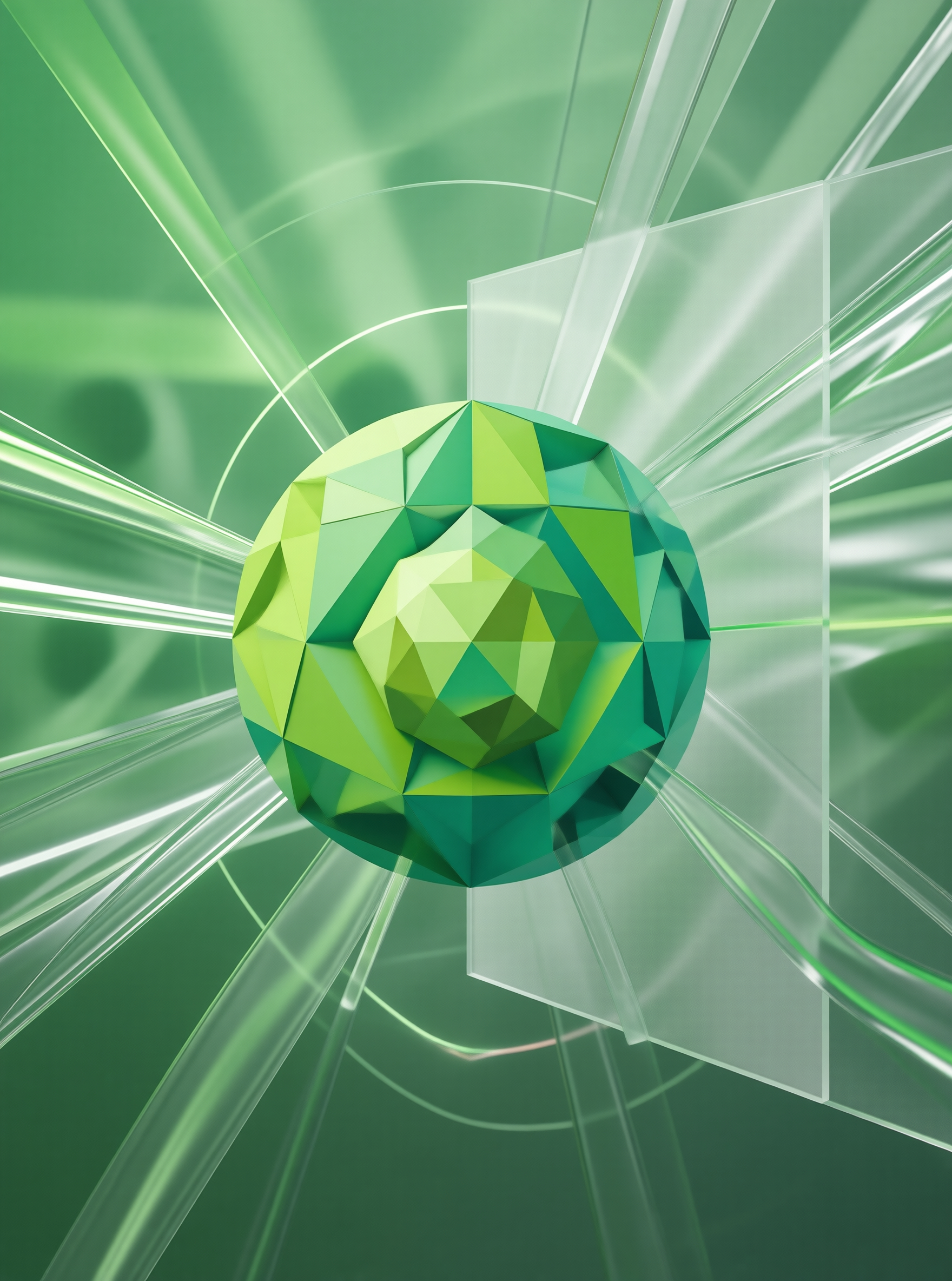 Abstract Green Crystal Ball