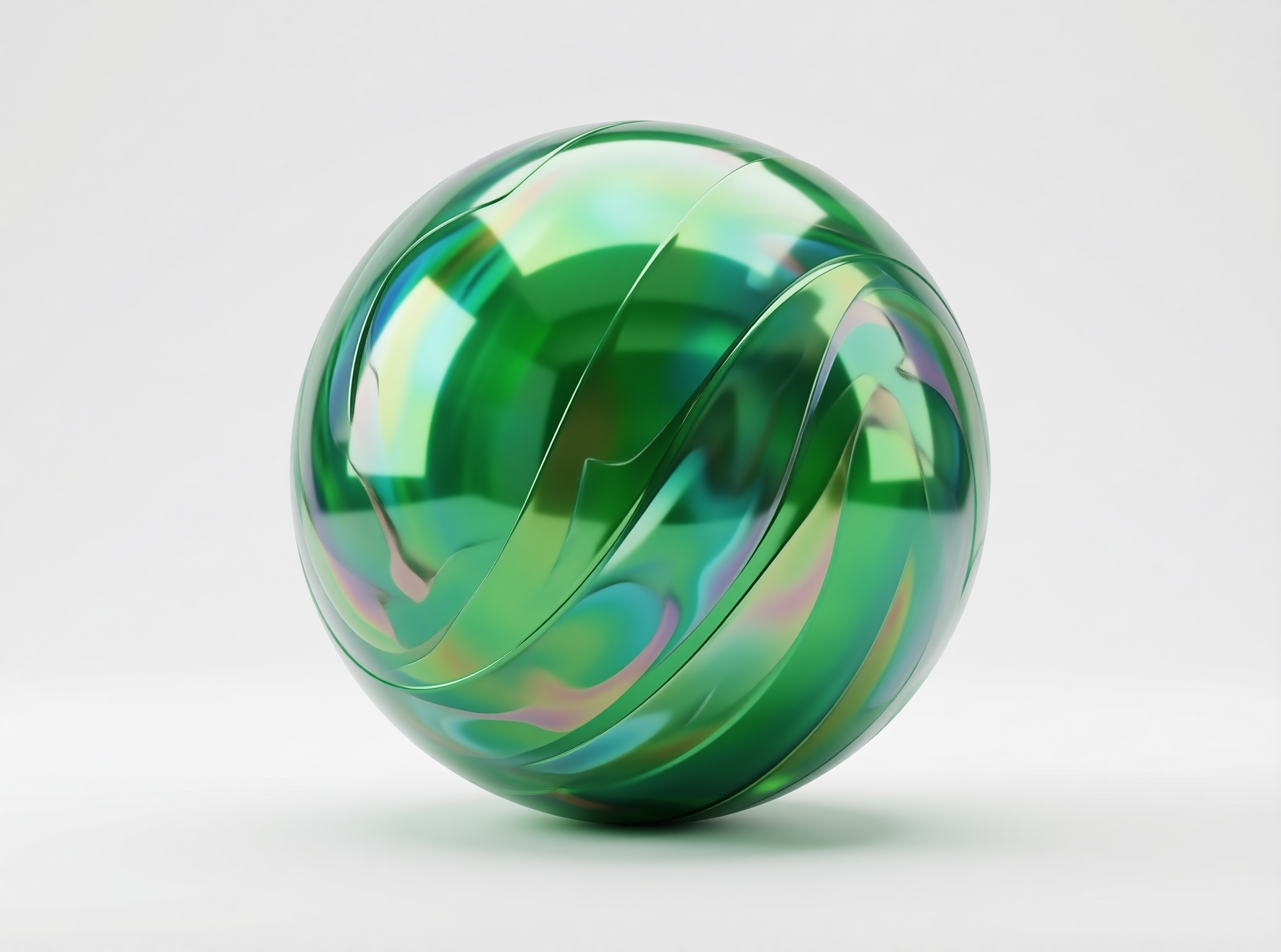 Iridescent Green Sphere