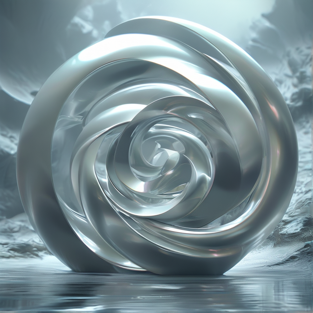 Abstract Metallic Spiral