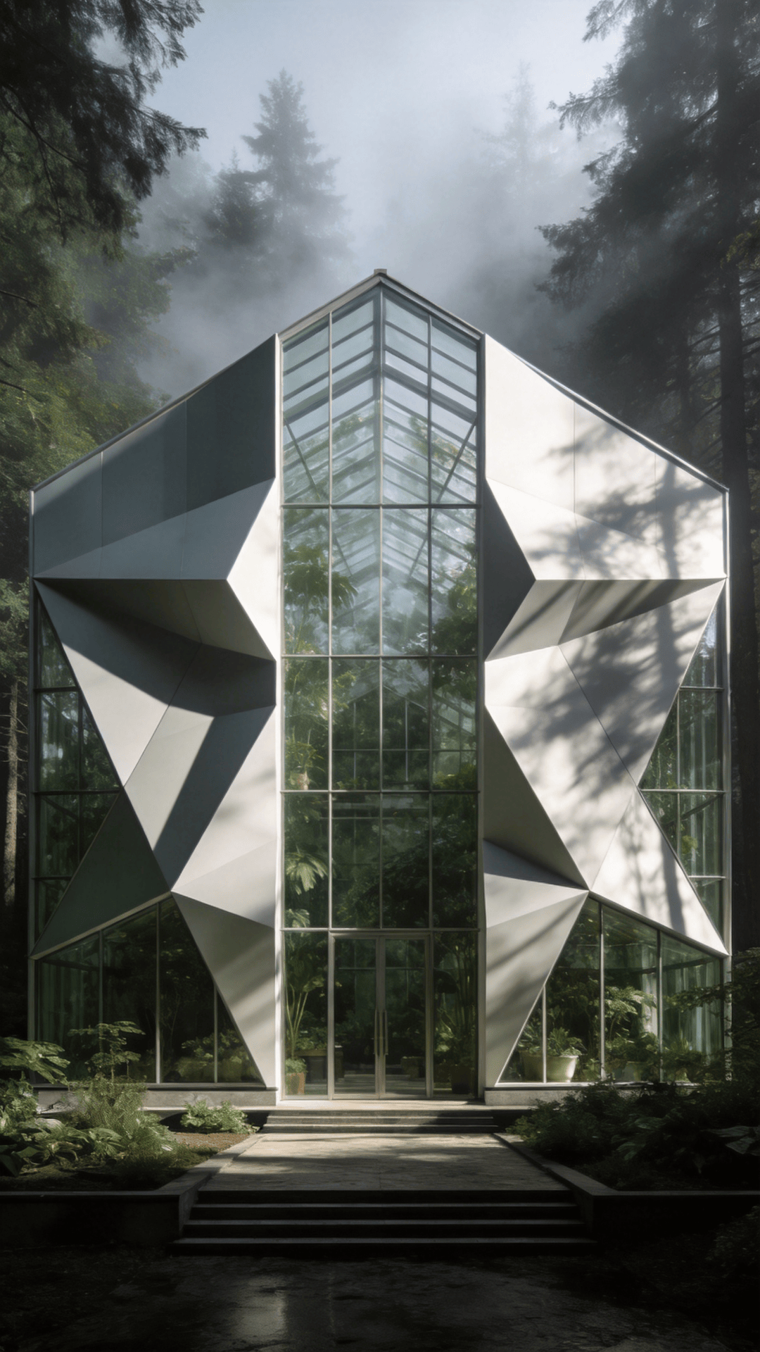 Greenhouse with Parametric Facade — Misty Forest