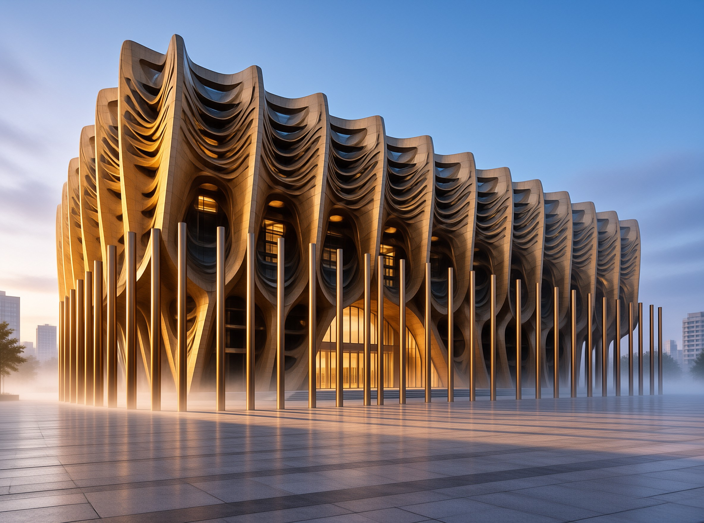 Futuristic Wavy Building