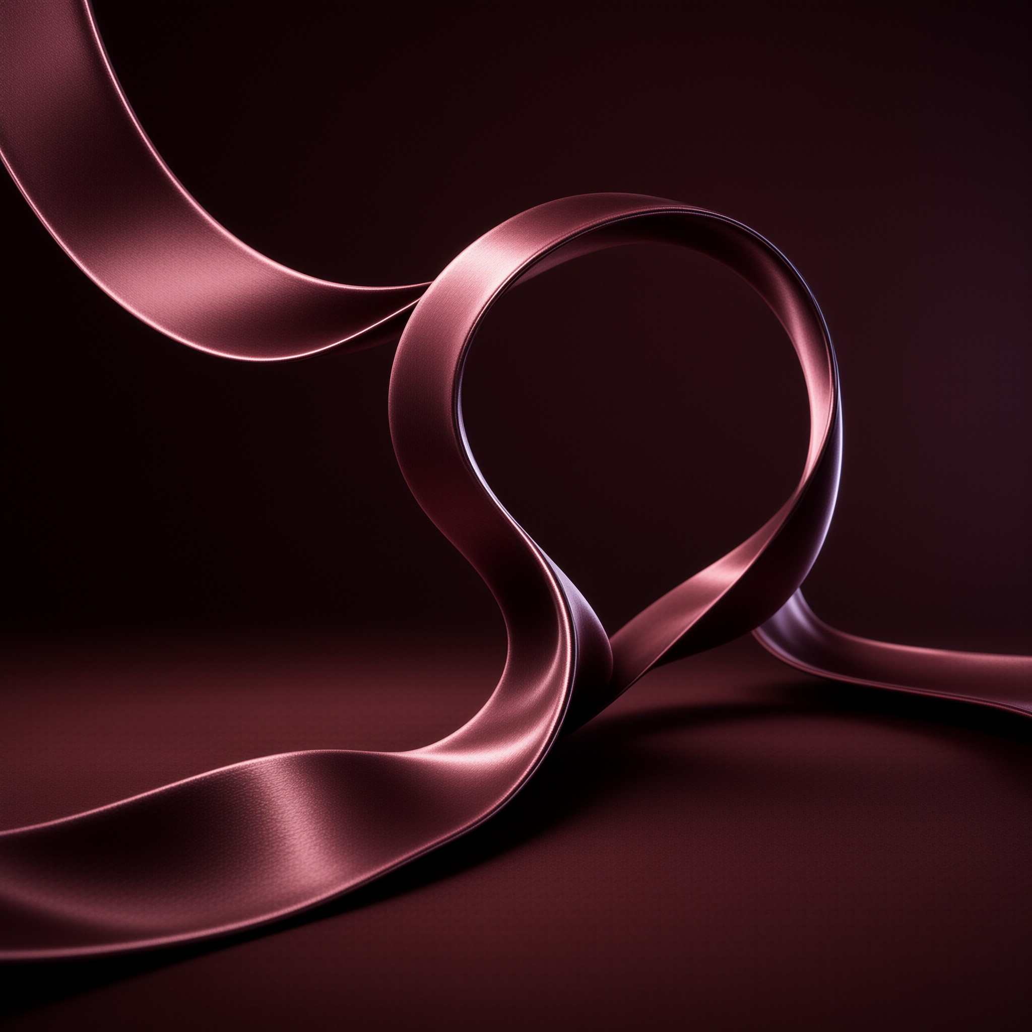 Abstract Red Ribbon Flow