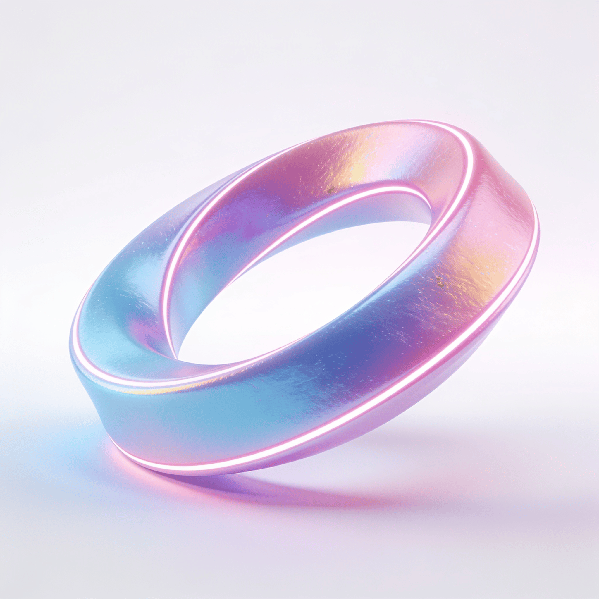 Neon-Lit, Pastel Mobius Strip