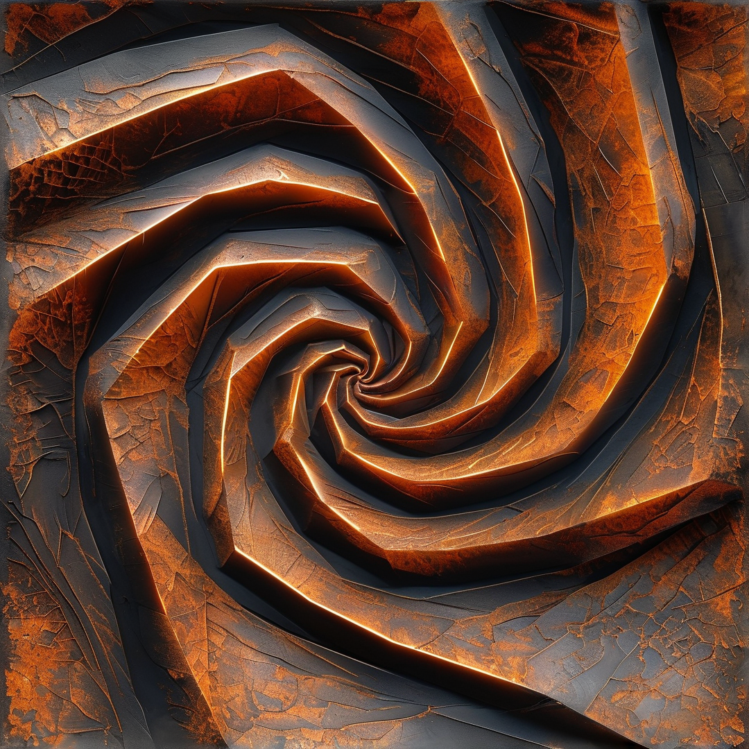 Abstract Metal Spiral