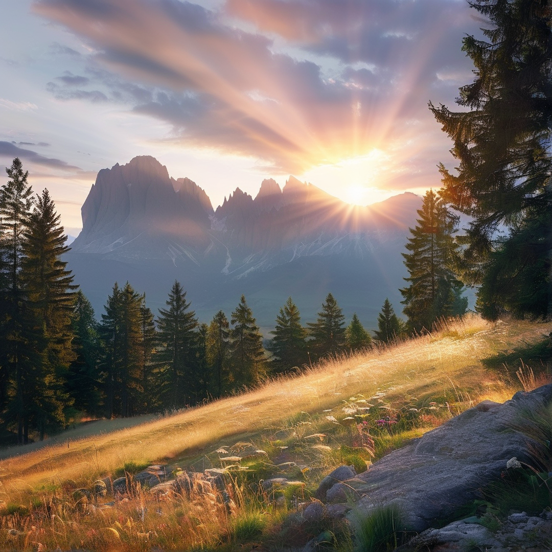 Sunset Mountain View