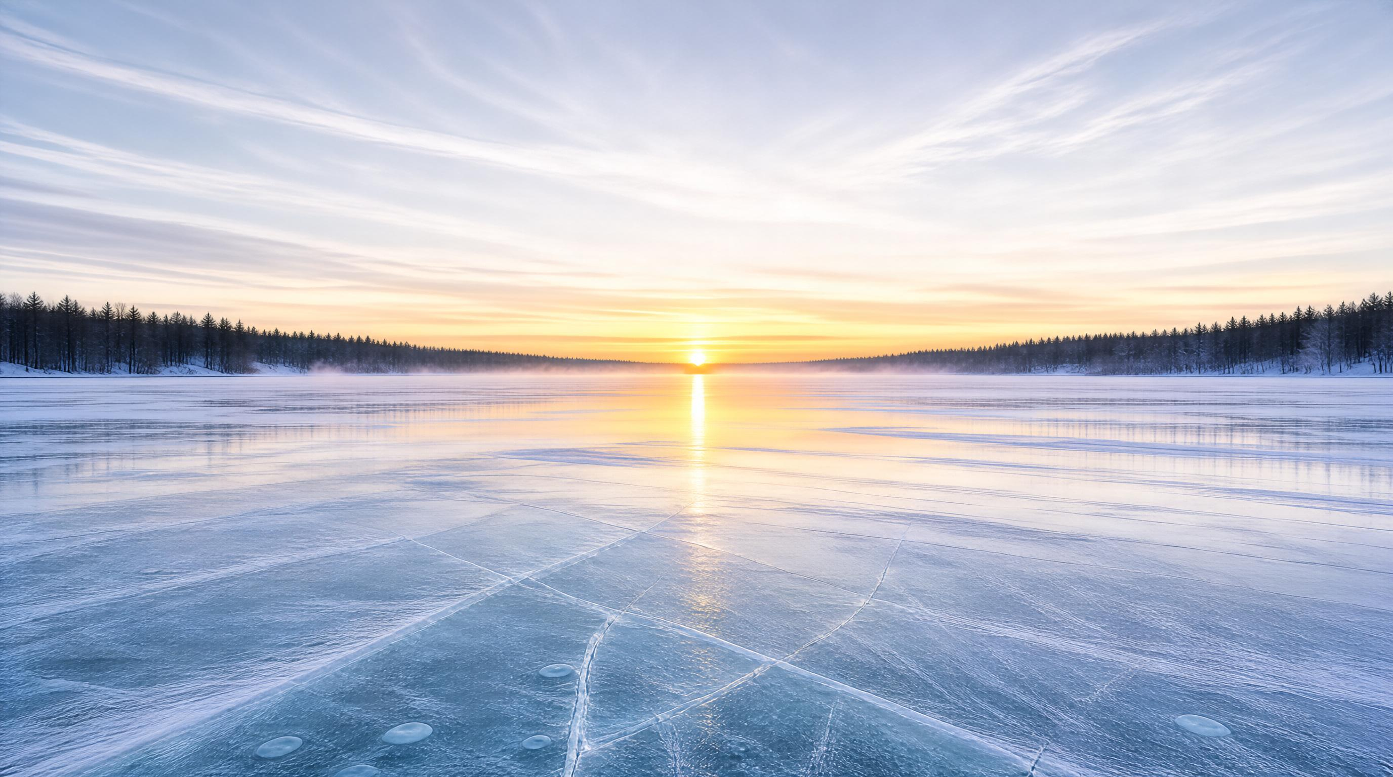 Frozen Lake Sunrise