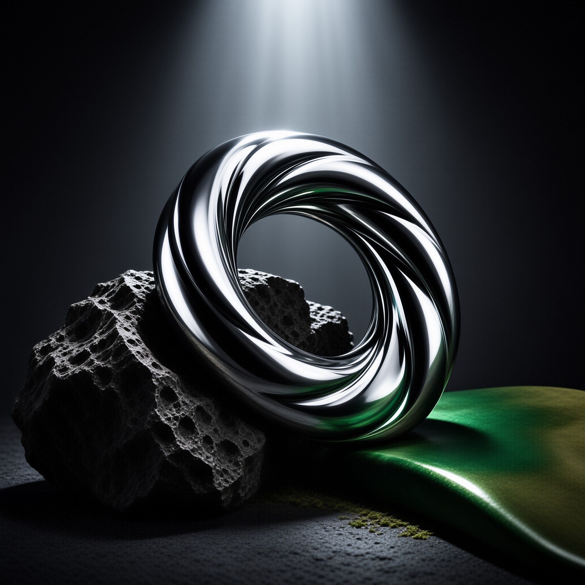 Metallic Spiral Sculpture