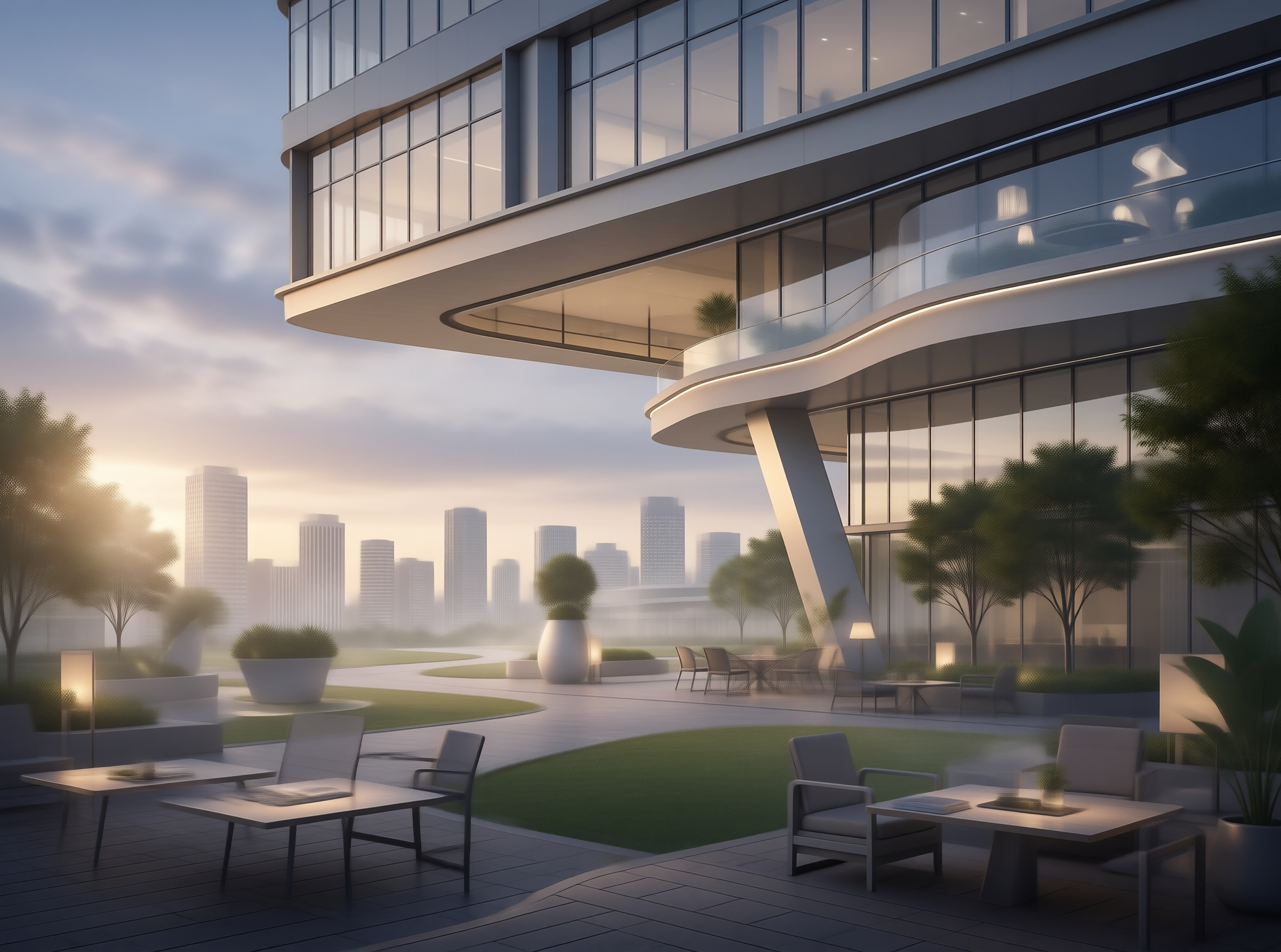 Modern Skyline Terrace