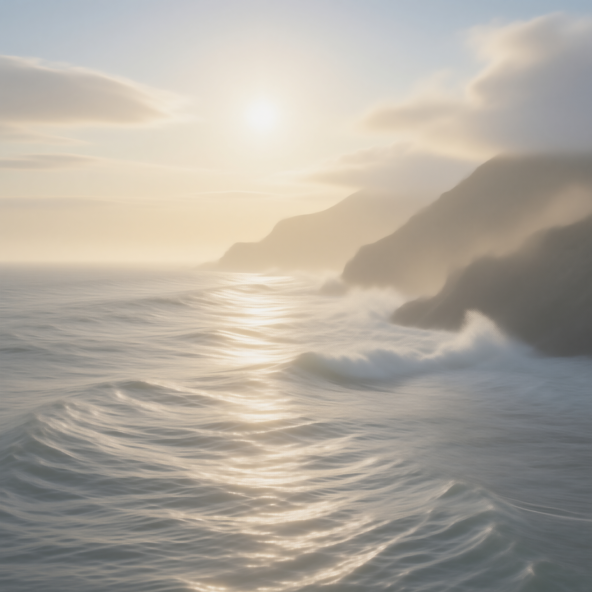 Misty Sea Sunrise