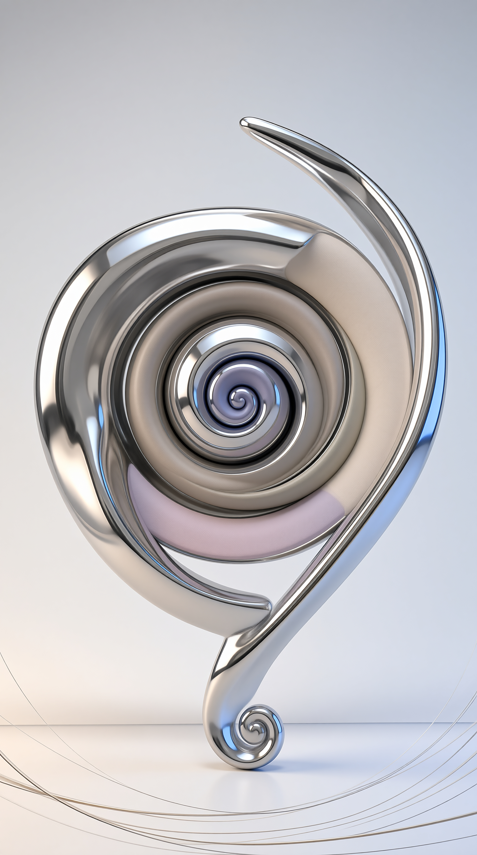Metallic Spiral Sculpture