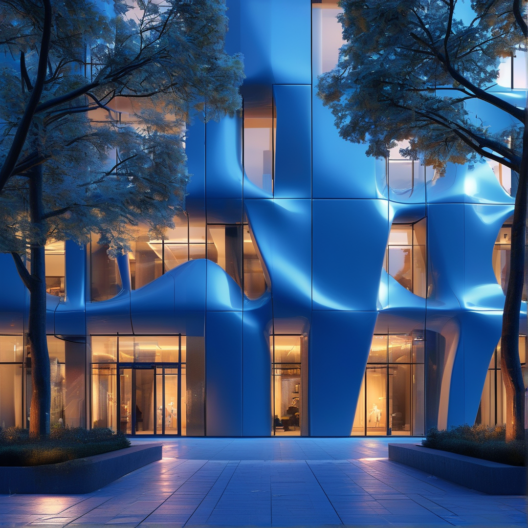 Modern Blue Building