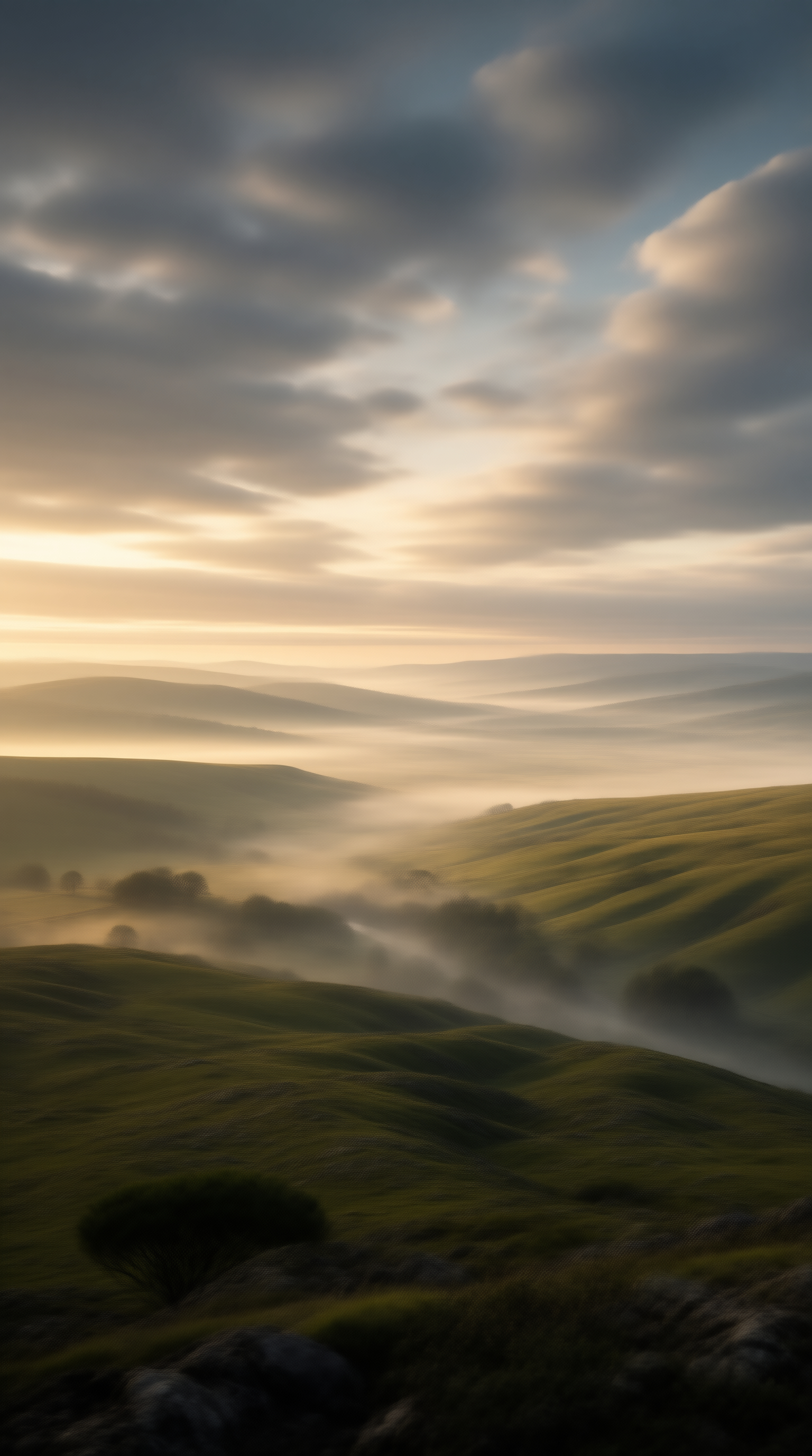 Misty Hills at Dawn