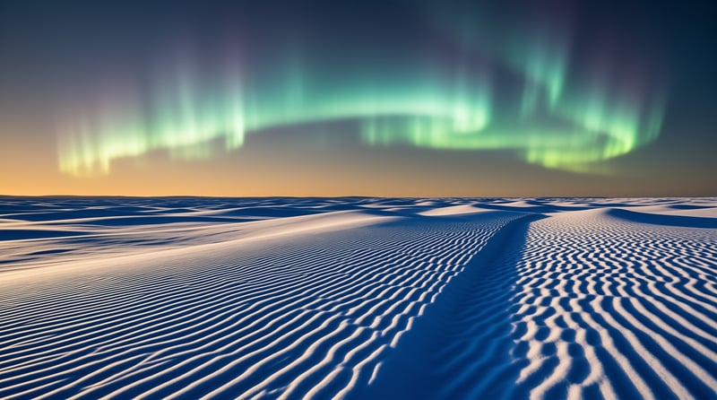 Aurora over White Dunes