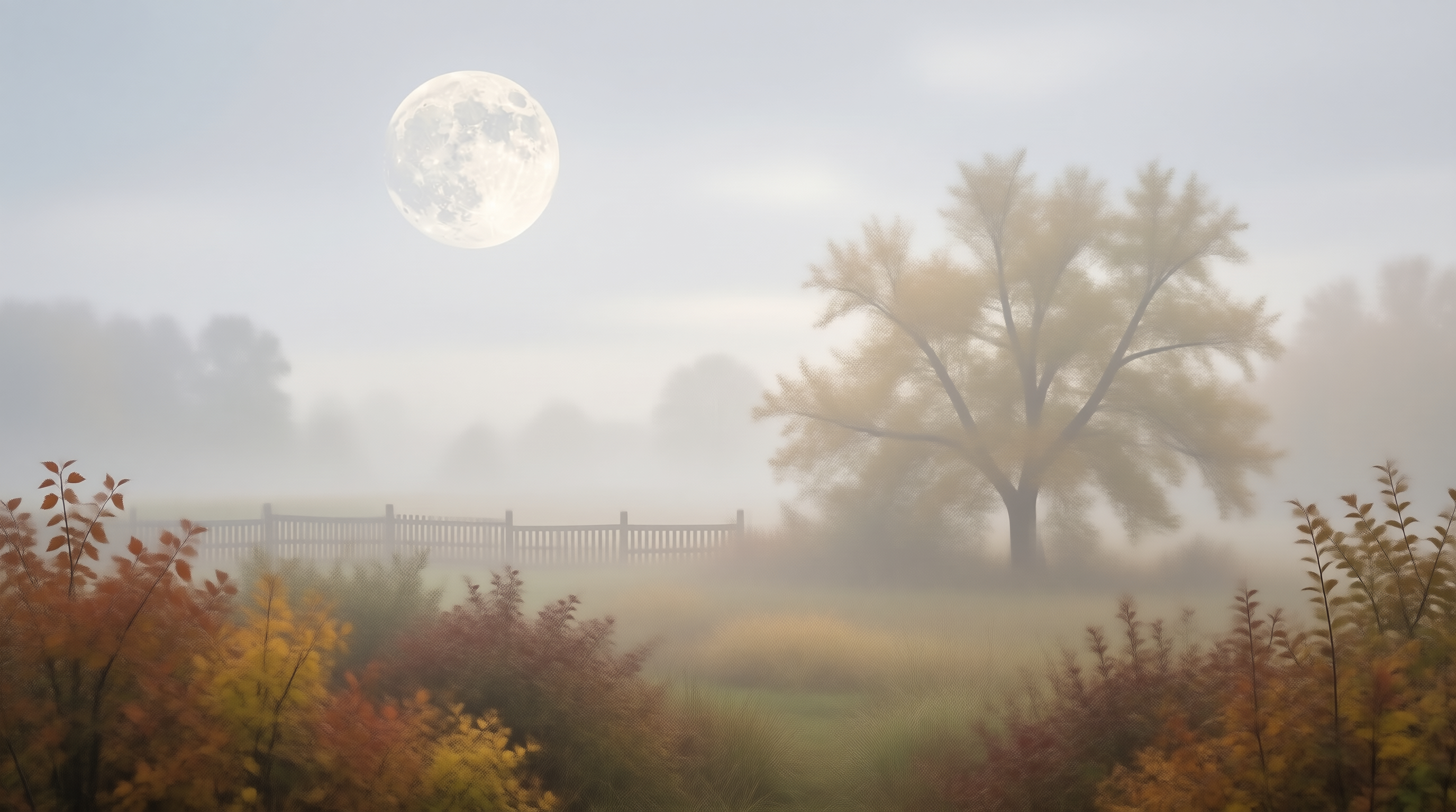 Misty Autumn Moonlight