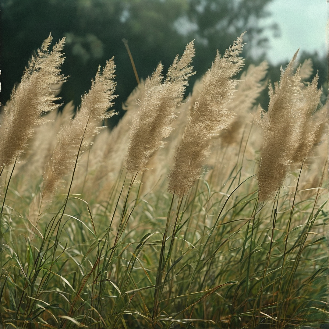 Golden Reeds in Sunlight
