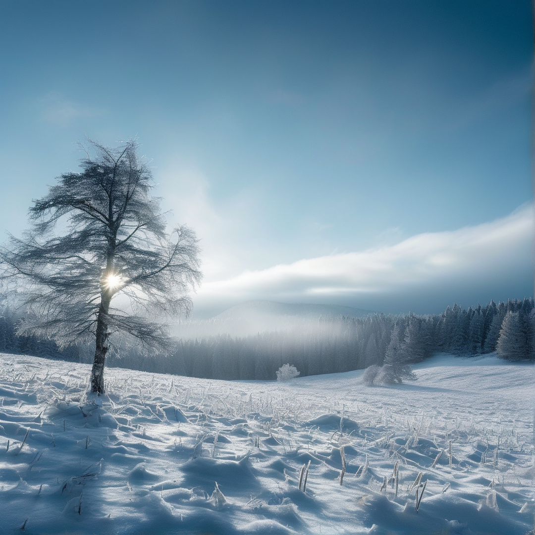 Winter Sunrise in the Forest