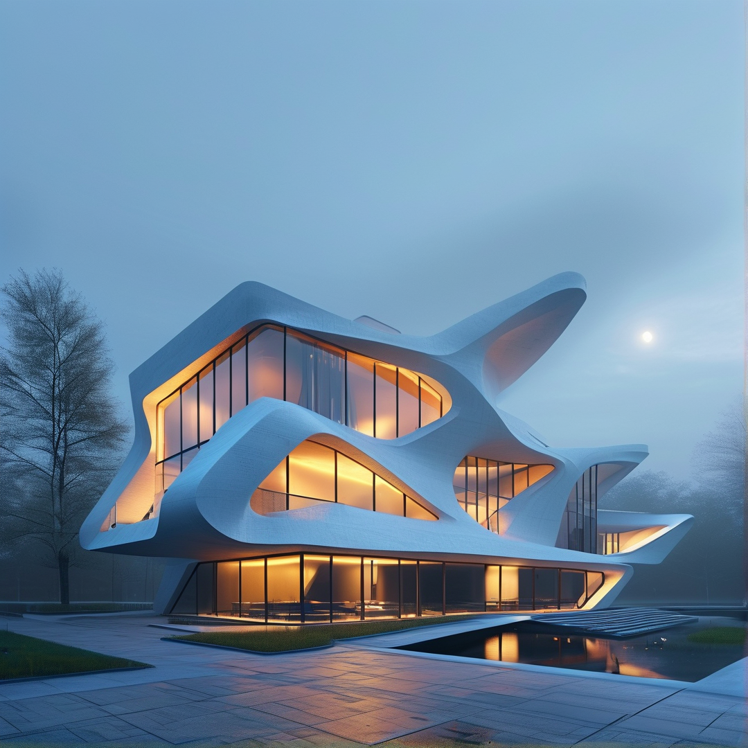 Futuristic White Building
