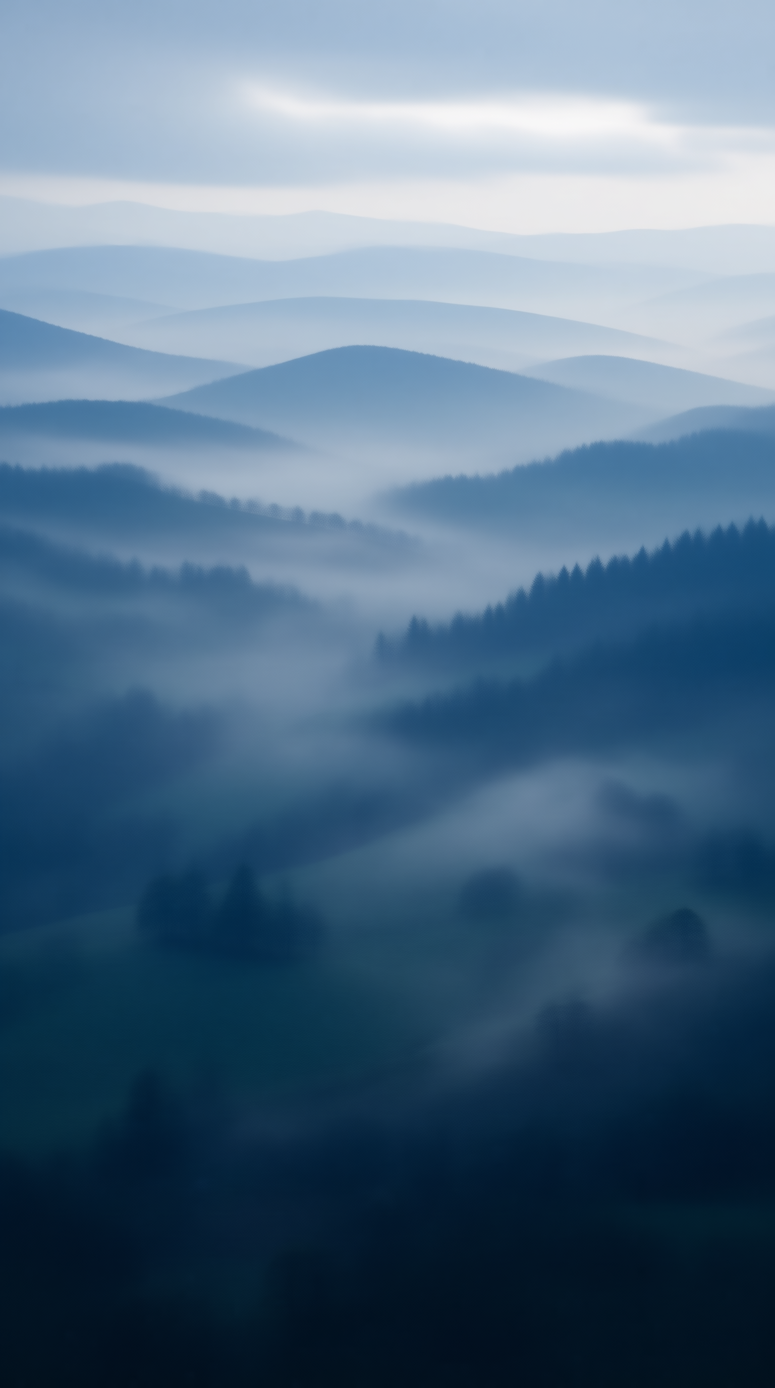 Misty Blue Mountain Layers