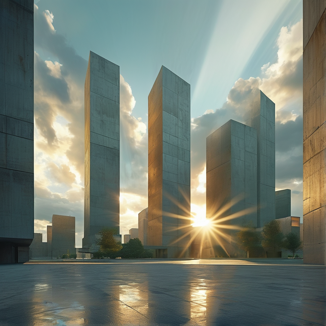 Monumental Concrete Pillars