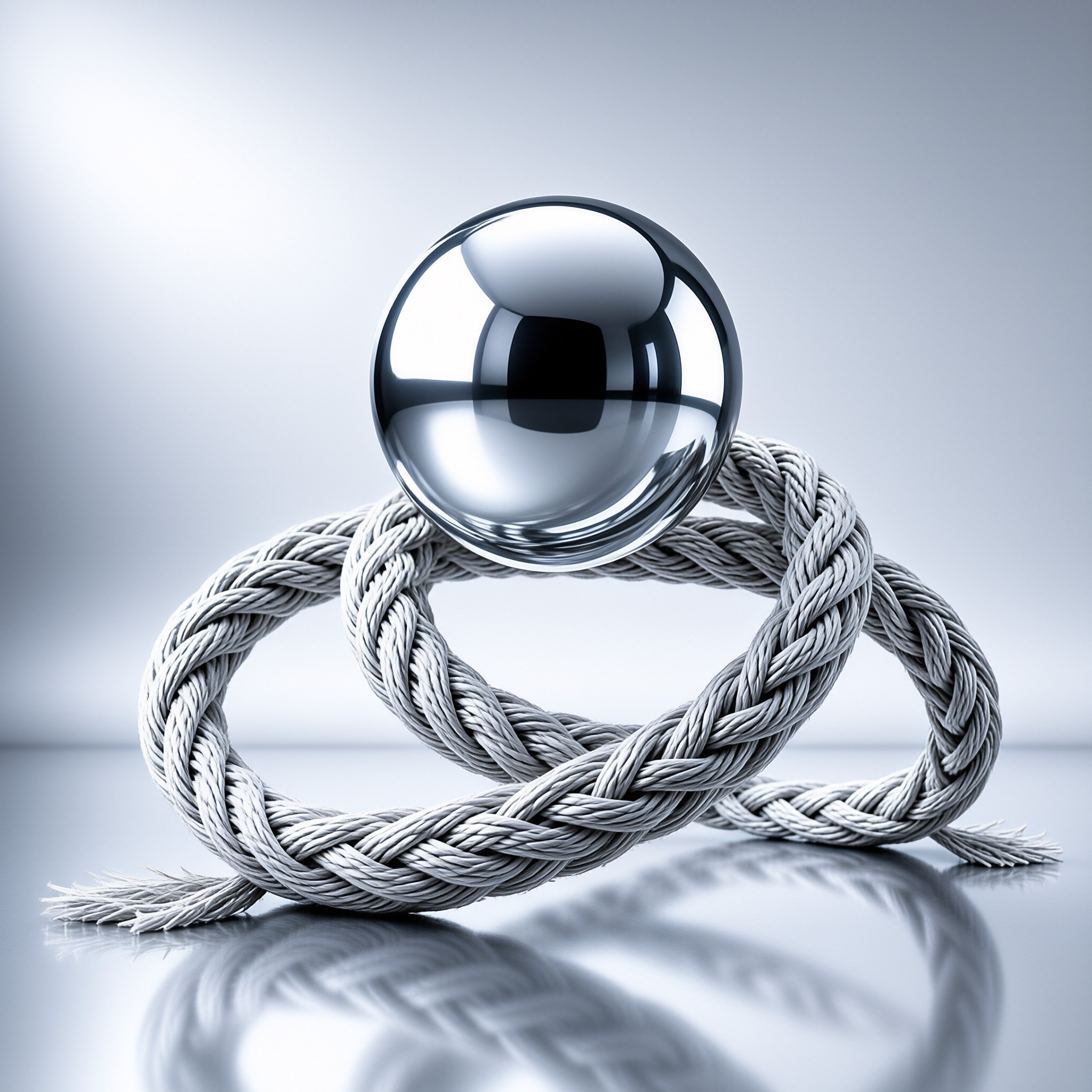 Glass Sphere on Braided Rope