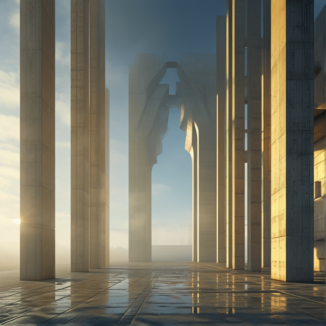Futuristic Concrete Gateway
