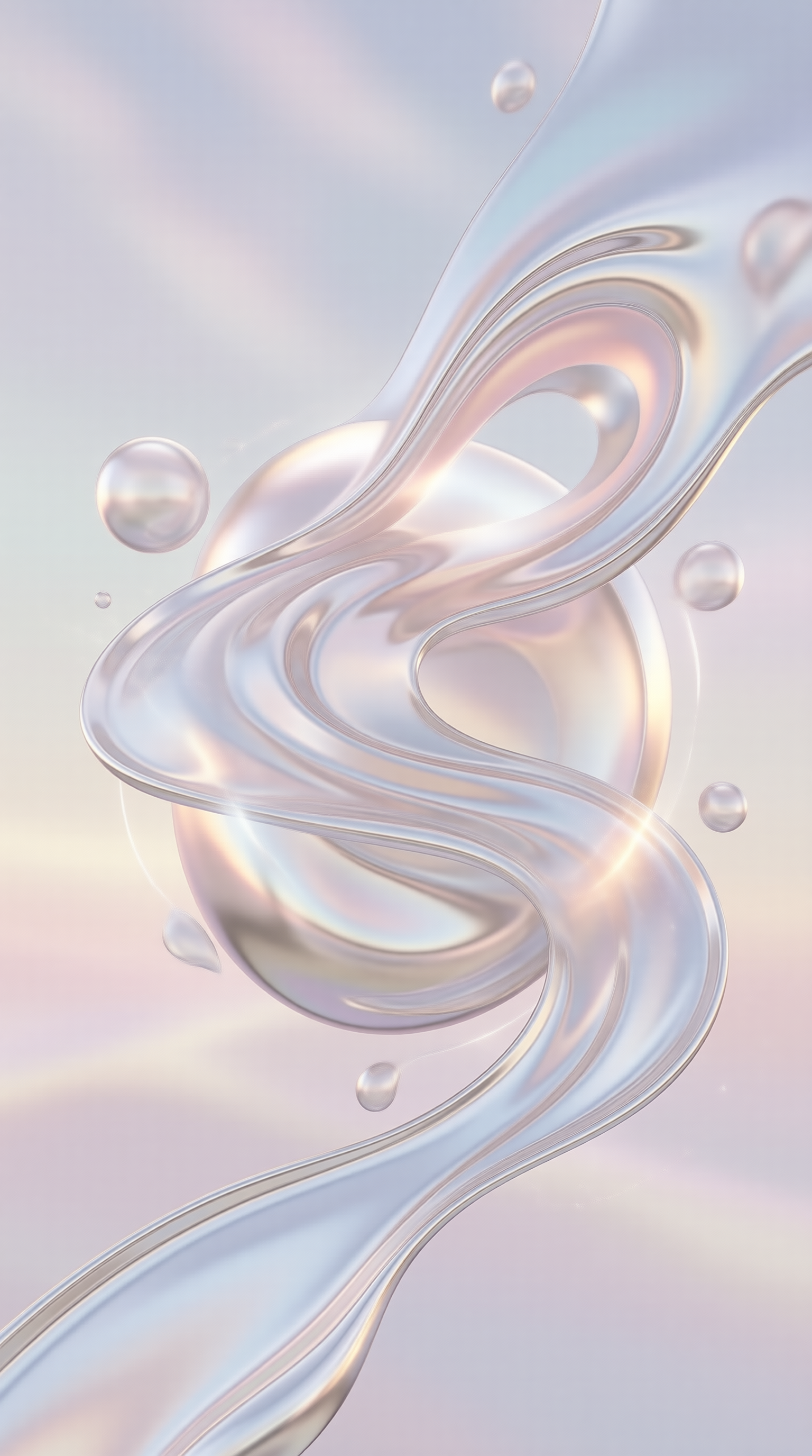 Pearl Liquid Chrome Ribbon — Iridescent Study