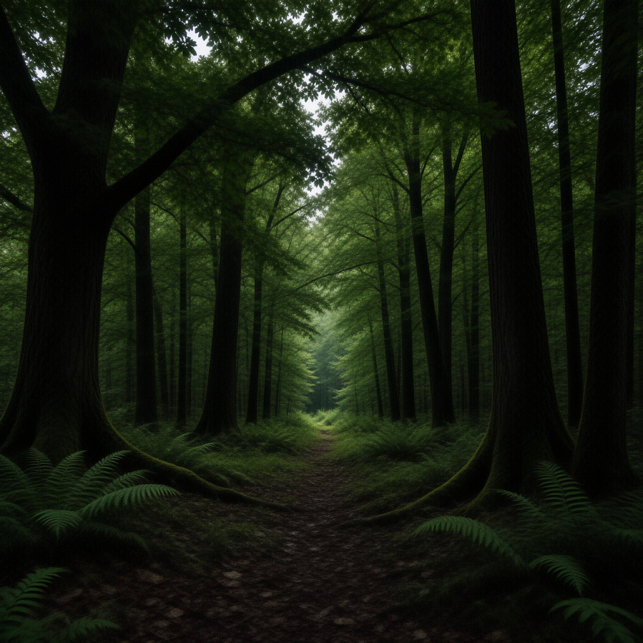 Emerald Forest Path Landscape