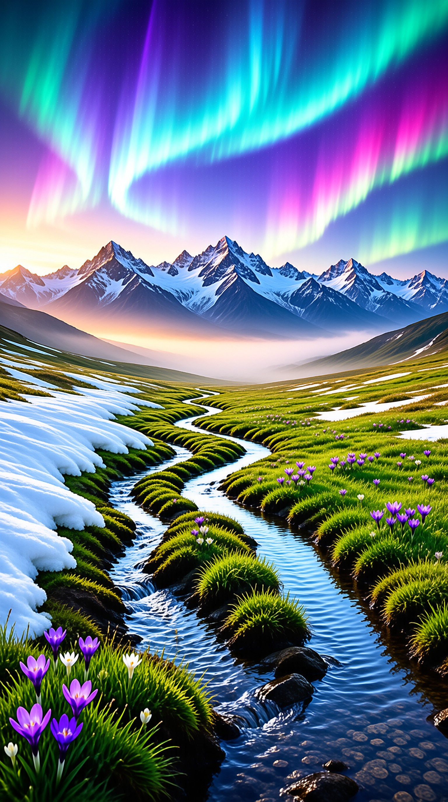 Aurora Borealis Landscape