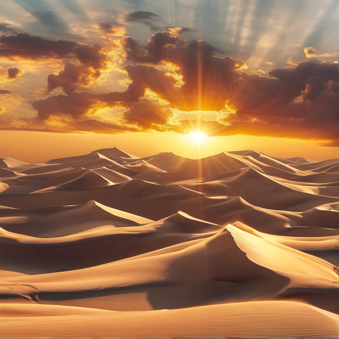 Golden Desert Sunset