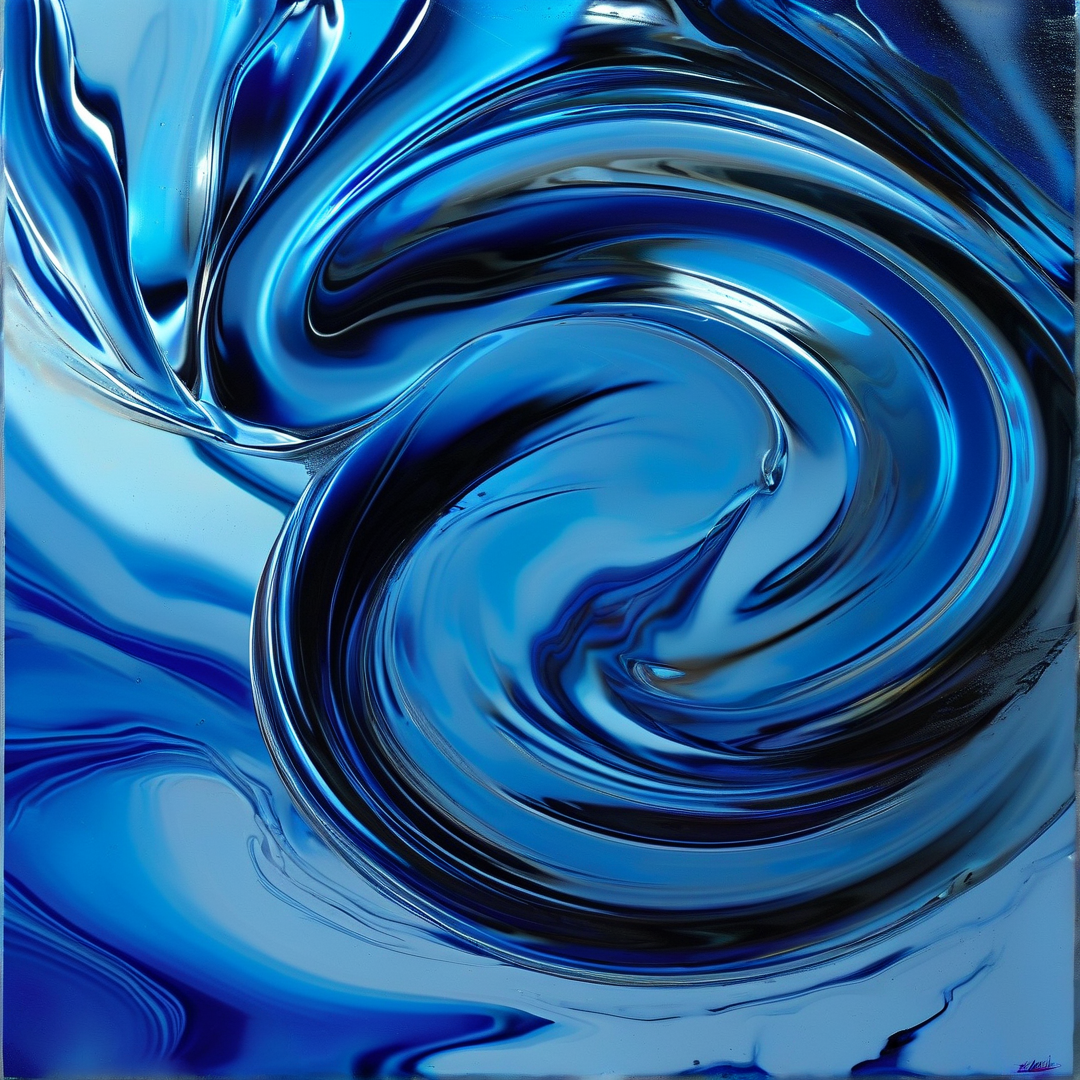 Blue Liquid Swirl