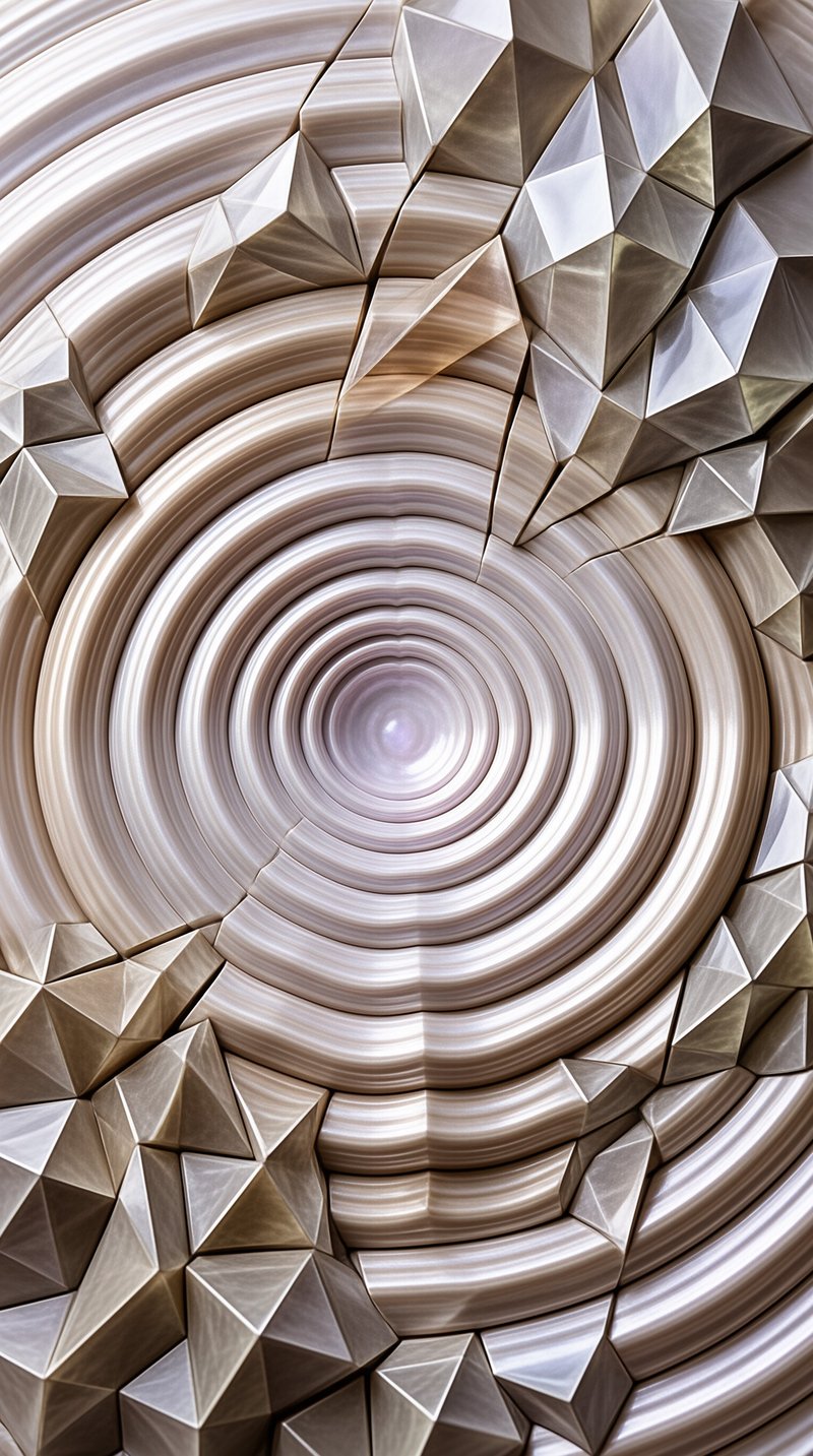 Abstract Crystalline Spiral