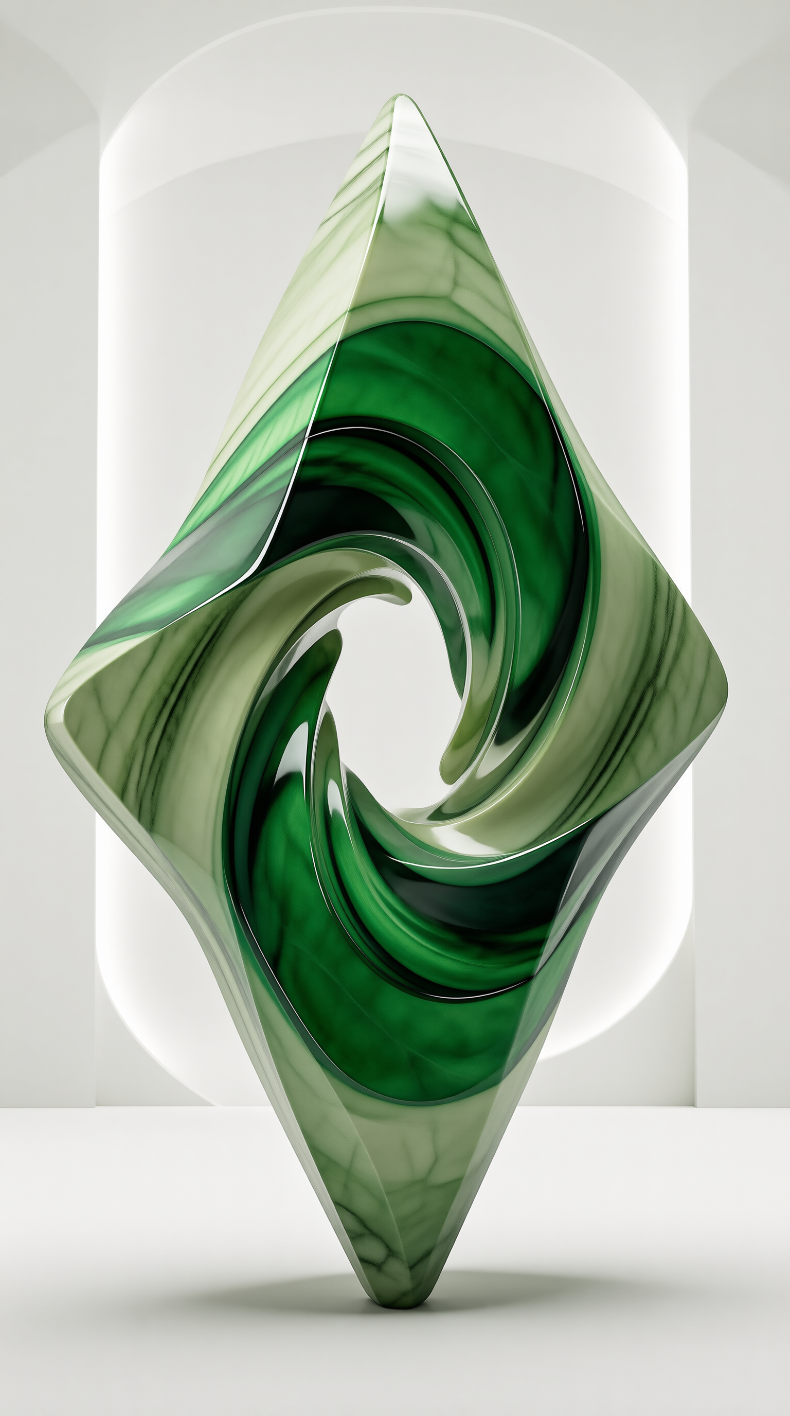 Green Abstract Sculpture