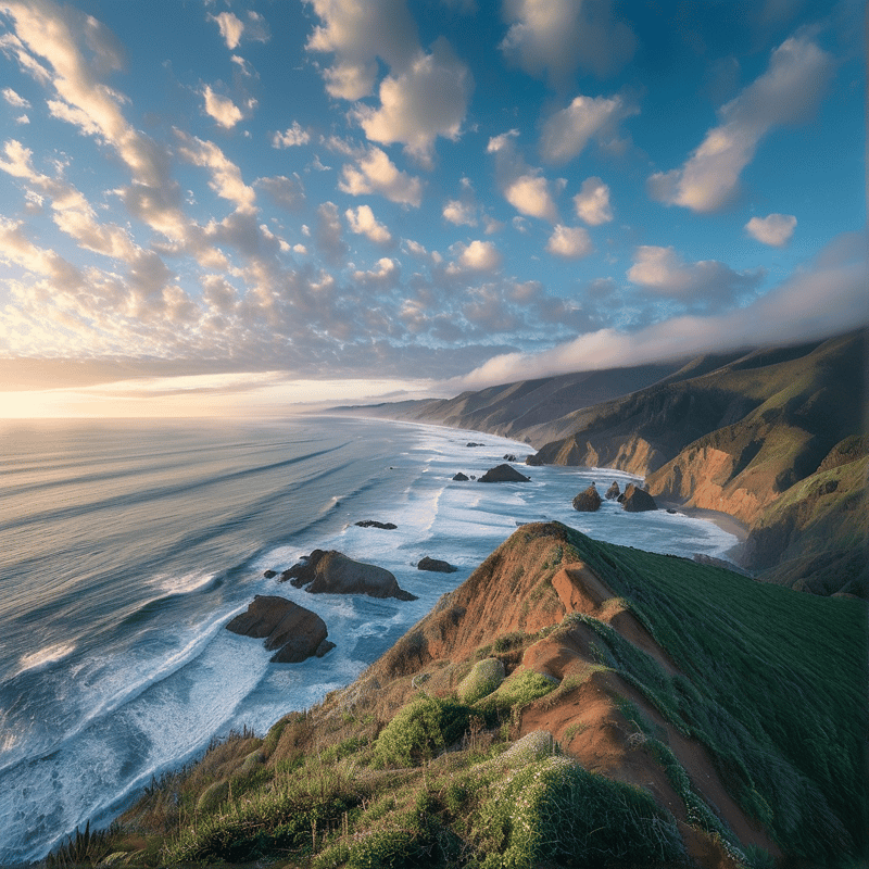 Coastal Cliffs at Sunrise